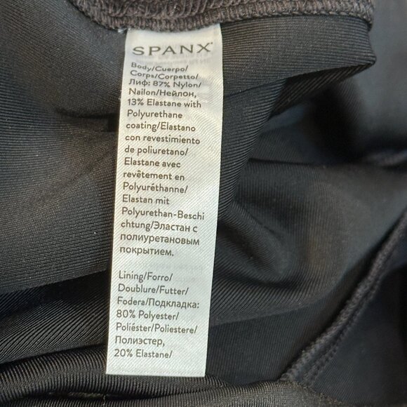SPANX Black Faux Leather Leggings Sporty Capsule Wardrobe Slimming Size XL #2437 - Picture 14 of 14